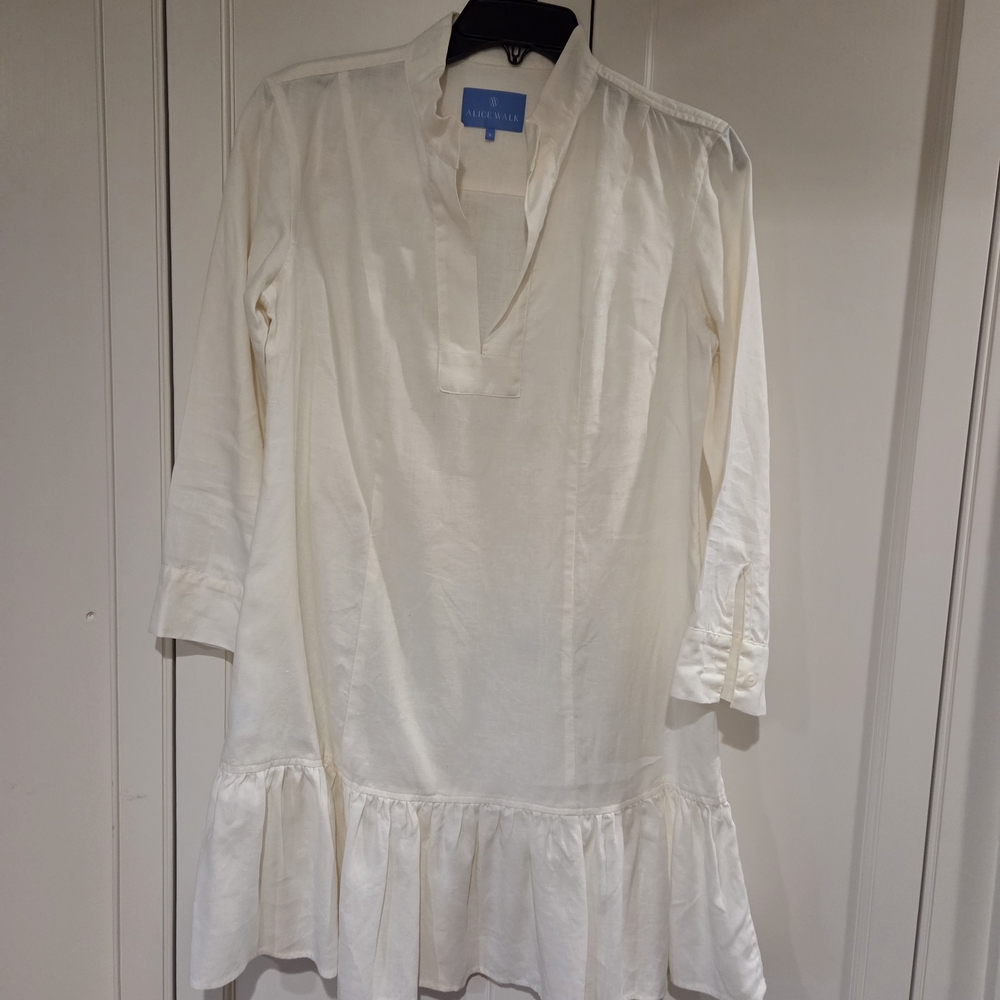Alice Walk Linen Flounce Dress